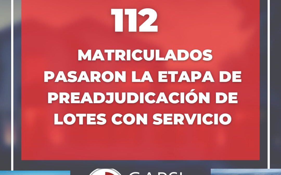 Adjudicación de Lotes con Servicio a Colegiados