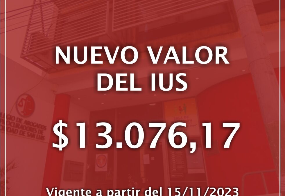 Nuevo reajuste del IUS