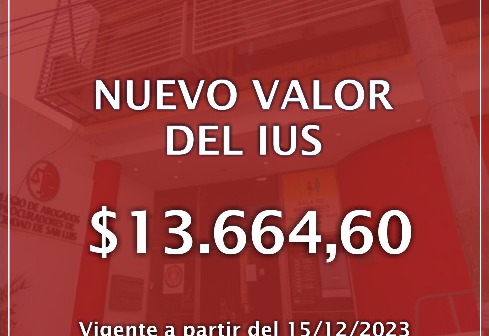 Nuevo reajuste del IUS