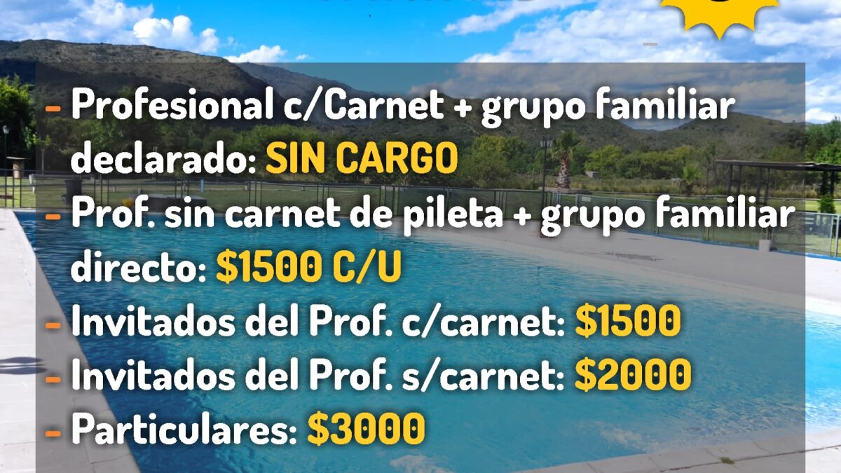 Tarifas del Predio – Temporada 2023-2024