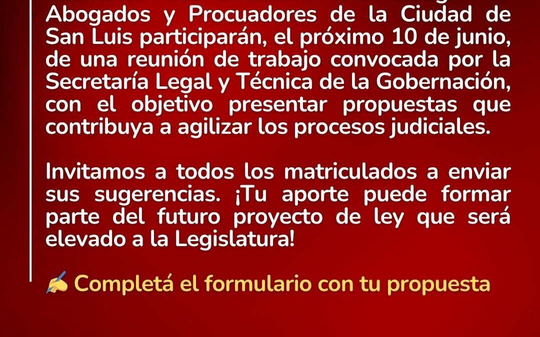 Convocatoria a matriculados del CAPSL