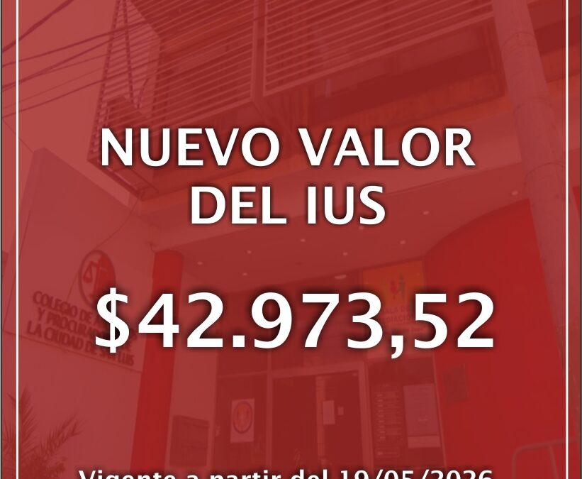 Nuevo reajuste del IUS